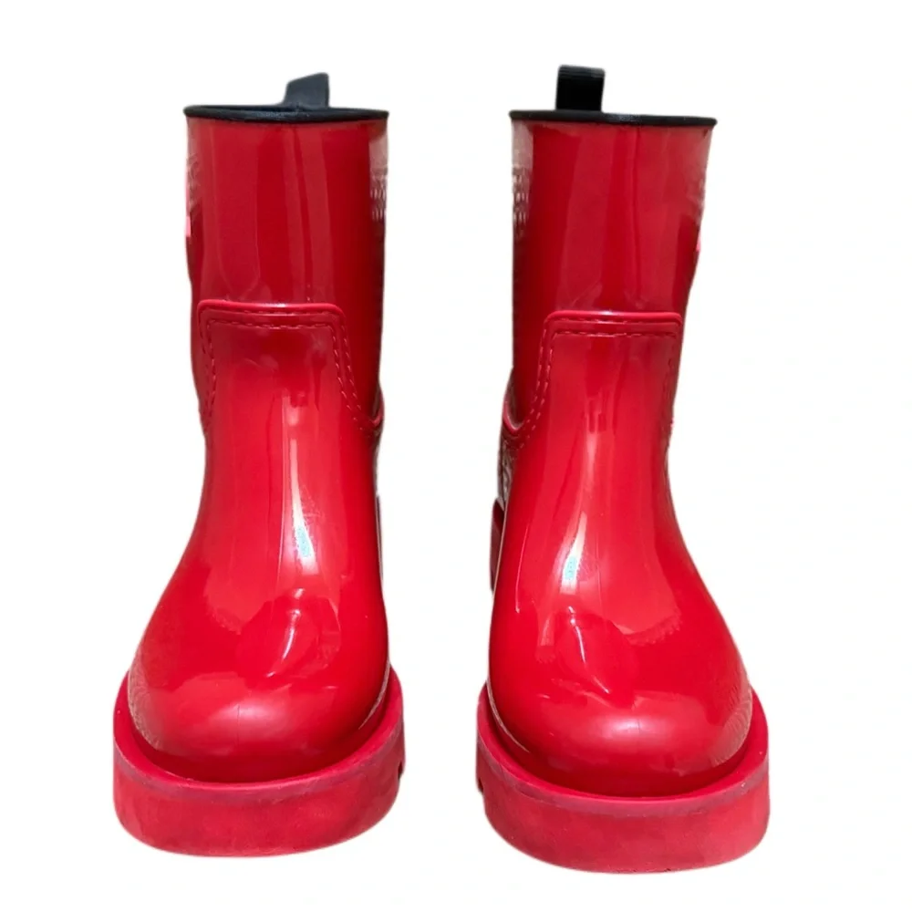 -SOLD -AUTHENTIC MONCLER sexy Glossy Red Rain Boots EU 40 US 9.5 - Picture 2 of 15